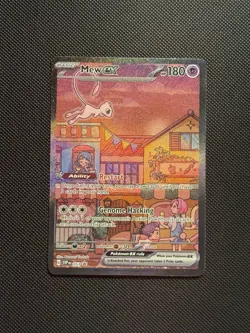 Pokemon TCG Mew ex SVP 053 Scarlet Violet 151 UPC Promo Full Art Card LP+ NM- 2 - Image 1
