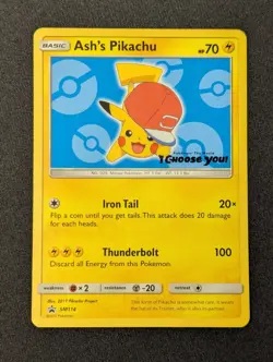 Ash's Pikachu SM114 Promo SM Promos PokÃ©mon Card - Image 1