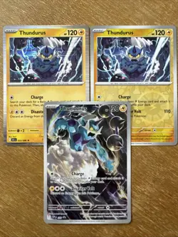 Pokemon Thundurus 209 033/086 Sv: Scarlet & Violet Promo Reverse And Holo Set - Image 1