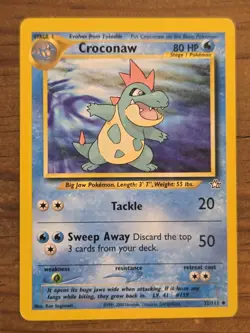 CROCONAW 32/111 Neo Genesis Uncommon PokÃ©mon Card - Image 3