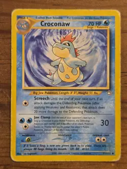 CROCONAW 31/111 Neo Genesis Uncommon PokÃ©mon Card - Image 3