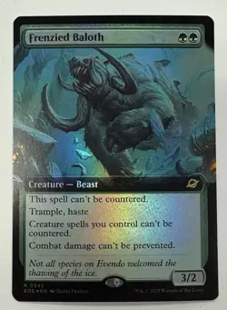 Magic - Edge Of Eternities  Frenzied Baloth MTG 0342 Extended Art Foil - Image 1