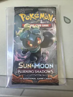 Pokemon Burning Shadows Sleeved Booster Pack | Random Art TCG Sun and Moon - Image 1