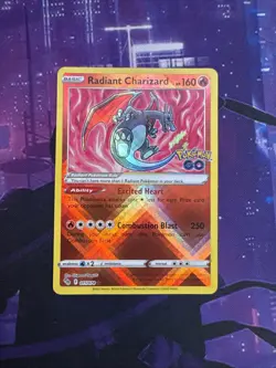 PokÃ©mon Go Radiant Charizard TCG Card Holo Radiant Rare 011/078 - Image 1