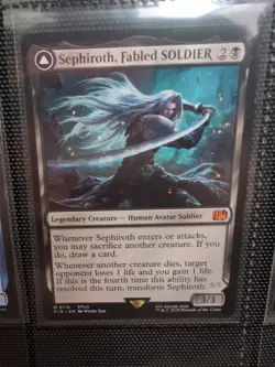 Magic the Gathering Final Fantasy Sephiroth Card Fabled Soldier, Non-Foil, #115 - Image 1
