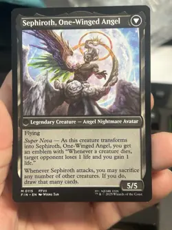 Magic the Gathering Final Fantasy Sephiroth Card Fabled Soldier, Non-Foil, #115 - Image 2