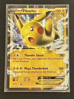 Pokemon Pikachu EX 2016 Black Star Promos Holo Card XY174 - Image 1