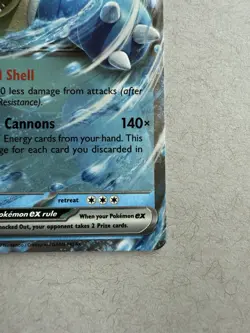 PokÃ©mon TCG Blastoise EX Scarlet & Violet Holo Double Rare Card 009/165 - Image 5
