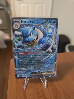 PokÃ©mon TCG Blastoise EX Scarlet & Violet Holo Double Rare Card 009/165 - Image 1