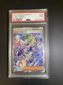 Pokemon Surging Sparks # 234 Lisa’s Appeal Ultra Rare PSA 9 Card MINT! 2024 - Image 1