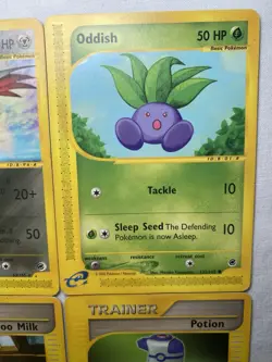 Pokemon Expedition E Reader Lot Of 4 Cards 2002 Skarmory Oddish - Image 13