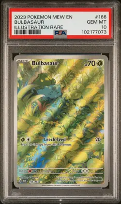 ENGLISH Pokemon Scarlet & Violet 151 Bulbasaur IR 166/165 - PSA 10 GEM MINT - Image 1