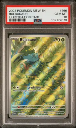 ENGLISH Pokemon Scarlet & Violet 151 Bulbasaur IR 166/165 - PSA 10 GEM MINT - Image 3