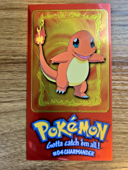 Charmander Holo Pokemon Topps TV Animation Edition Jumbo Card 4 of 5 - Image 3