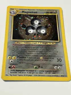 Magneton 10/64 Neo Revelation Holo Rare Pokemon Damaged - Image 1