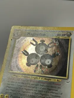 Magneton 10/64 Neo Revelation Holo Rare Pokemon Damaged - Image 2