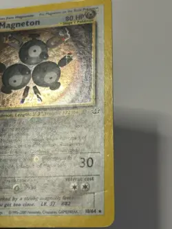 Magneton 10/64 Neo Revelation Holo Rare Pokemon Damaged - Image 4