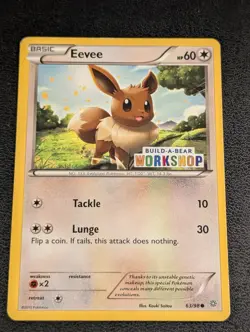 Pokemon TCG Build a Bear Workshop Eevee Promo Trading 63/98 Not Sealed LP - Image 4