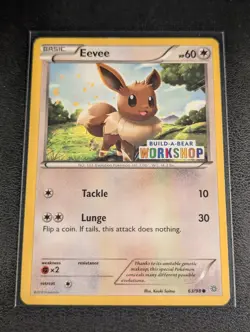 Pokemon TCG Build a Bear Workshop Eevee Promo Trading 63/98 Not Sealed LP - Image 6