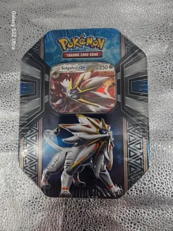 Pokemon TCG Tin- Alola Solgaleo GX Factory Sealed 2017 Sun & Moon Series. New - Image 1