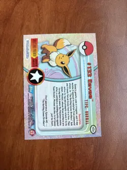 Topps Series 3 Pokémon TV Animation Card #133 Eevee Smooth Silver Foil NM - Image 2