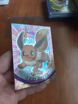 Topps Series 3 Pokémon TV Animation Card #133 Eevee Smooth Silver Foil NM - Image 3