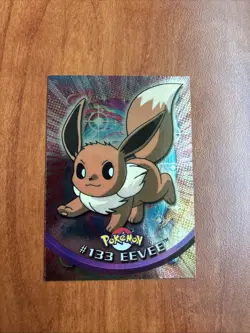 Topps Series 3 Pokémon TV Animation Card #133 Eevee Smooth Silver Foil NM - Image 5