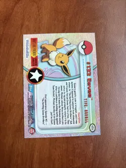 Topps Series 3 Pokémon TV Animation Card #133 Eevee Smooth Silver Foil NM - Image 6