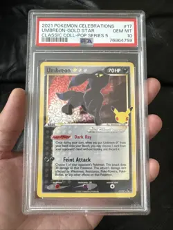 Umbreon Gold Star 17/17 Celebrations Classic Collection PSA 10 GEM MT POKEMON - Image 13