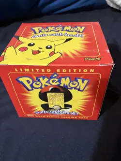 1999 Pokémon Pikachu Gold Plated Burger King Promo Sealed MINT Open Box - Image 3