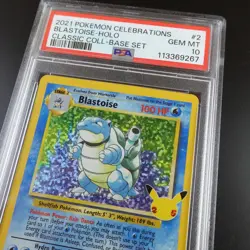 PSA 10 Blastoise 2/102 Celebrations Classic Collection Holo Graded Pokemon Card - Image 2
