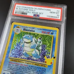PSA 10 Blastoise 2/102 Celebrations Classic Collection Holo Graded Pokemon Card - Image 5
