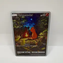 Charmander Pokemon TCG Pocket Illustration  Textured Art Rare Holo Custom - Image 1