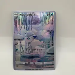 Alolan Vulpix Pokemon TCG Pocket Illustration Rare Textured Holo Custom - Image 3