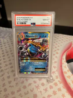 2016 Pokemon X,Y M Blastoise EX 22/108 Evolutions Holo PSA 10 GEM MT - Image 3