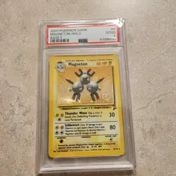 PSA 2 Good - Magneton 1999 Base Set 2 9/102 HOLO Rare Pokemon Card - Swirl - Image 1