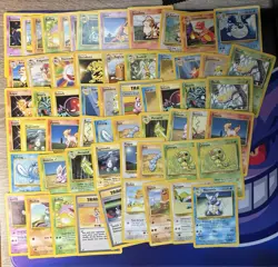 Pokémon TCG WOTC Base Set Unlimited Non Holo Lot of 110 Conditions vary - Image 1