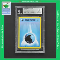 1st Edition BGS 9 Water Energy Pokemon Card TCG 102/102 Base Set /V2 - Image 1