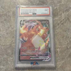 2020 POKEMON SWSH CHARIZARD VMAX DARKNESS ABLAZE #020/189 PSA 9 - Image 1