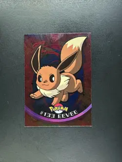 topps Pokemon TV Animation Series 3 #133 Eevee Foil - Image 1