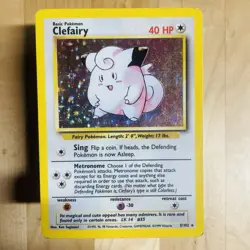 Vintage 1999 Clefairy 5/102 Base Set Holo Rare English PokÃ©mon TCG WOTC MP Card - Image 2