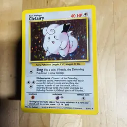 Vintage 1999 Clefairy 5/102 Base Set Holo Rare English PokÃ©mon TCG WOTC MP Card - Image 3