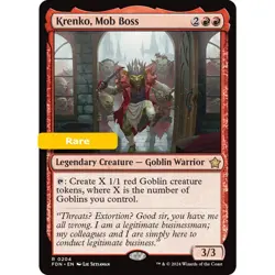MTG Krenko, Mob Boss Foundations Rare Legendary Creature â€“ Goblin Warrior NM  - Image 1