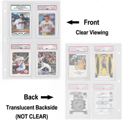 Graded Card Slab Binder Pages for Storage & Display, Compatible with 40 Clear - Image 2