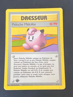 POKEMON CARD PLUSH MELOFY 70/102 EDITION 1 FR RARE BASE SET - VG - Image 1