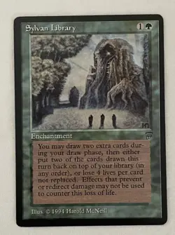 1x Sylvan Library - English - Legends - MTG - Magic the Gathering - MP - Image 2