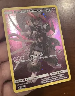 NM Armored Mewtwo Full Art Holo SM228 Black Star Promo Near Mint Pokemon TCG - Image 1