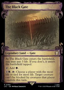 The Black Gate -  Showcase Scrolls - MTG Commander Lord of the Rings - - Image 1