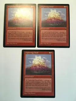 MTG Lightning Cloud X3  LP Magic The Gathering Card Rare Reserved List - Image 1