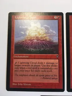 MTG Lightning Cloud X3  LP Magic The Gathering Card Rare Reserved List - Image 2